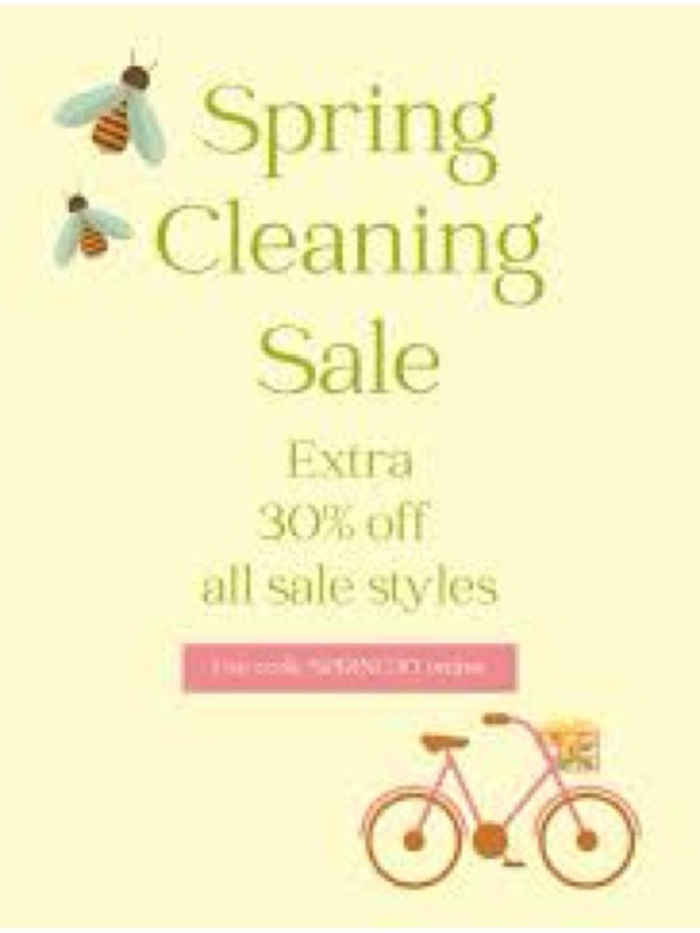Spring Cleaning 30% off sale